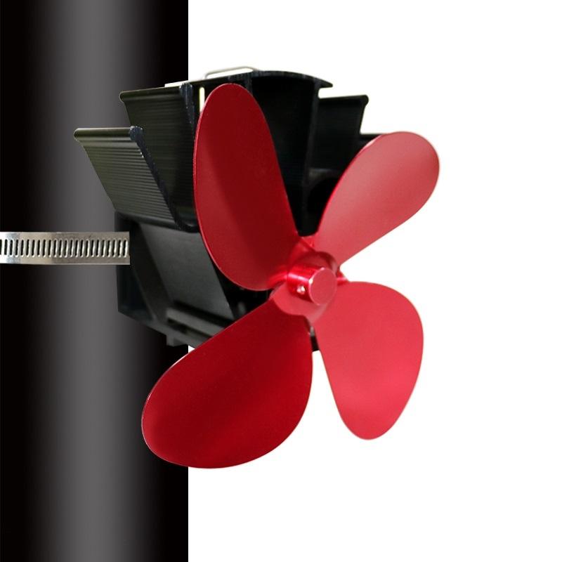 V562-E1069222060DBT-202508281831-00 Thermodynamic Wall Mounted Fireplace Fan - no Magnets - Red - Image 1