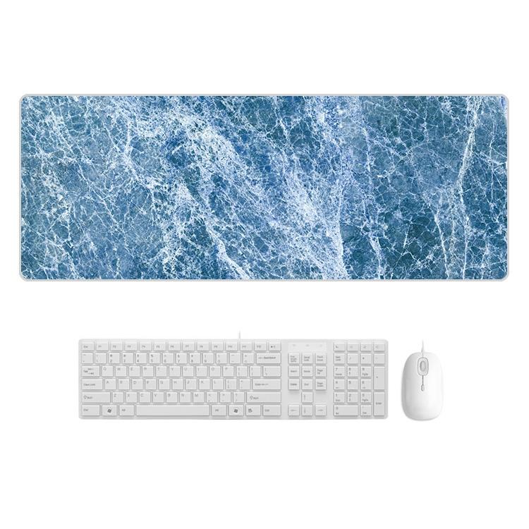 V562-E1167322750DBT-202508291330-00 Sturdy Marbled Rubber Mouse Pad - Blue Marble - Image 1