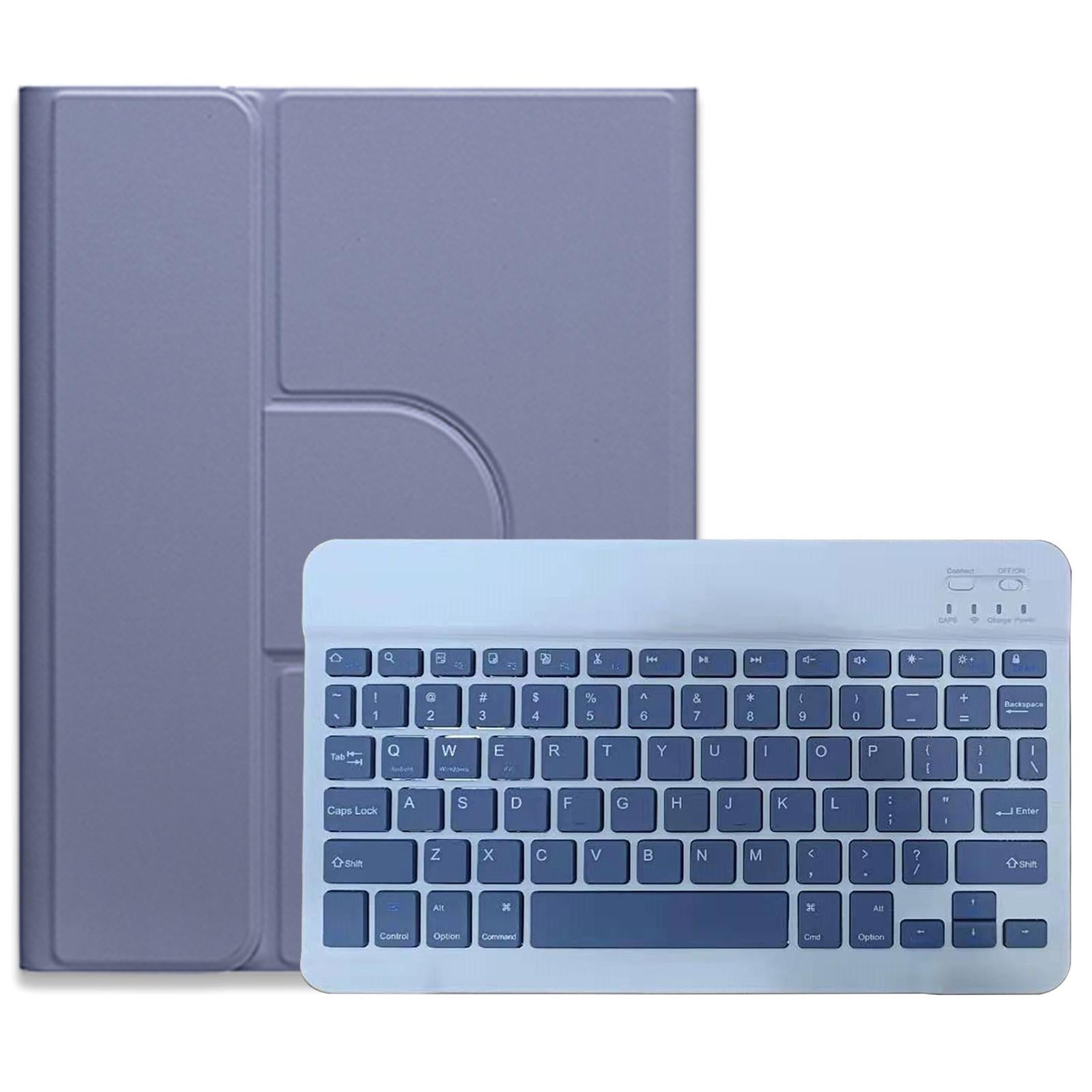V562-E305040500ADE-202508290315-00 360 Degree Rotatable Bluetooth Keyboard Leather Case - Square Button - Sky Blue - For Ipad 10.2 2021 / Air 2019 - Image 1