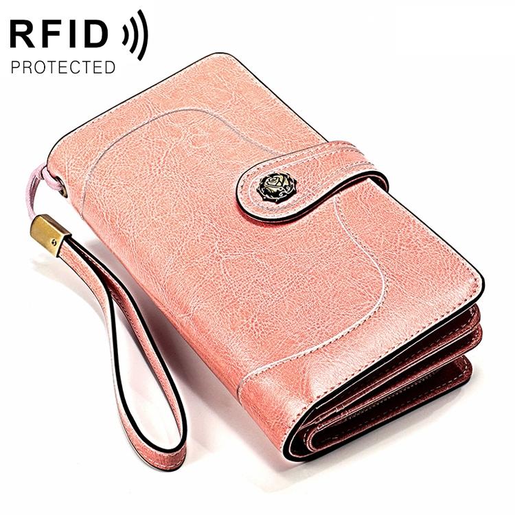 V562-F0122BCC-202508281535-00 Women Rfid Wallet with Card Slots - Compact Design - Pink - Image 1