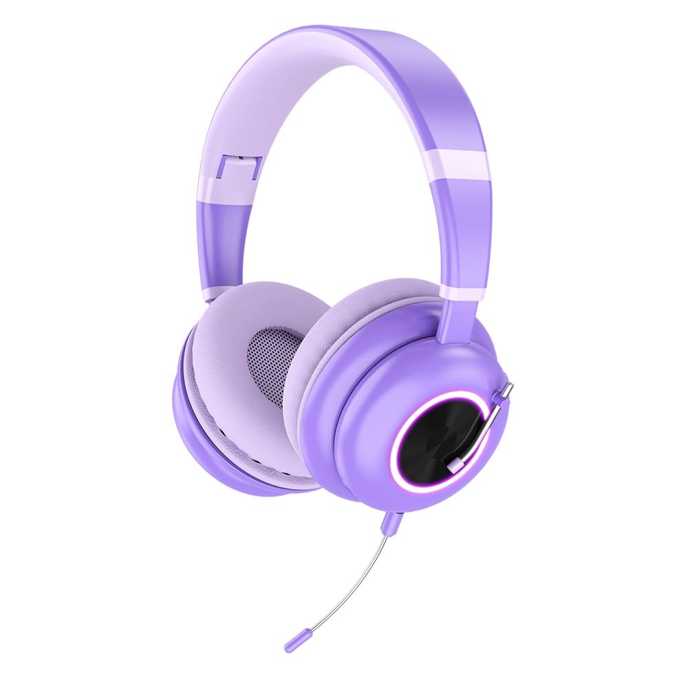 V562-F101472500ADE-202508292241-00 Foldable Wireless Headset With Mic Ke-29 - Purple - Image 1