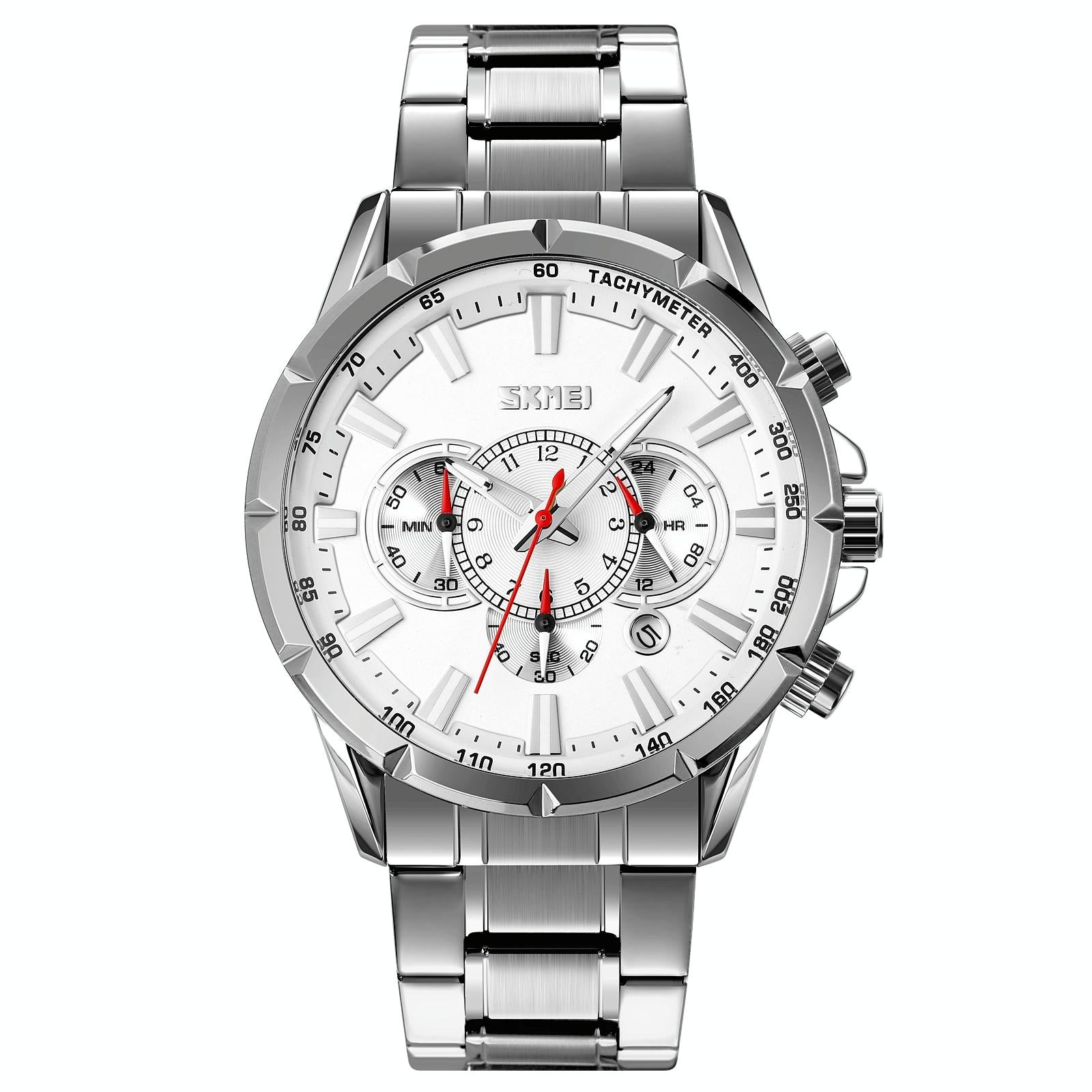 V562-F101739100ADE-202508281811-00 Stainless Steel Men Quartz Watch with Calendar - 9241 - Silver - Image 1