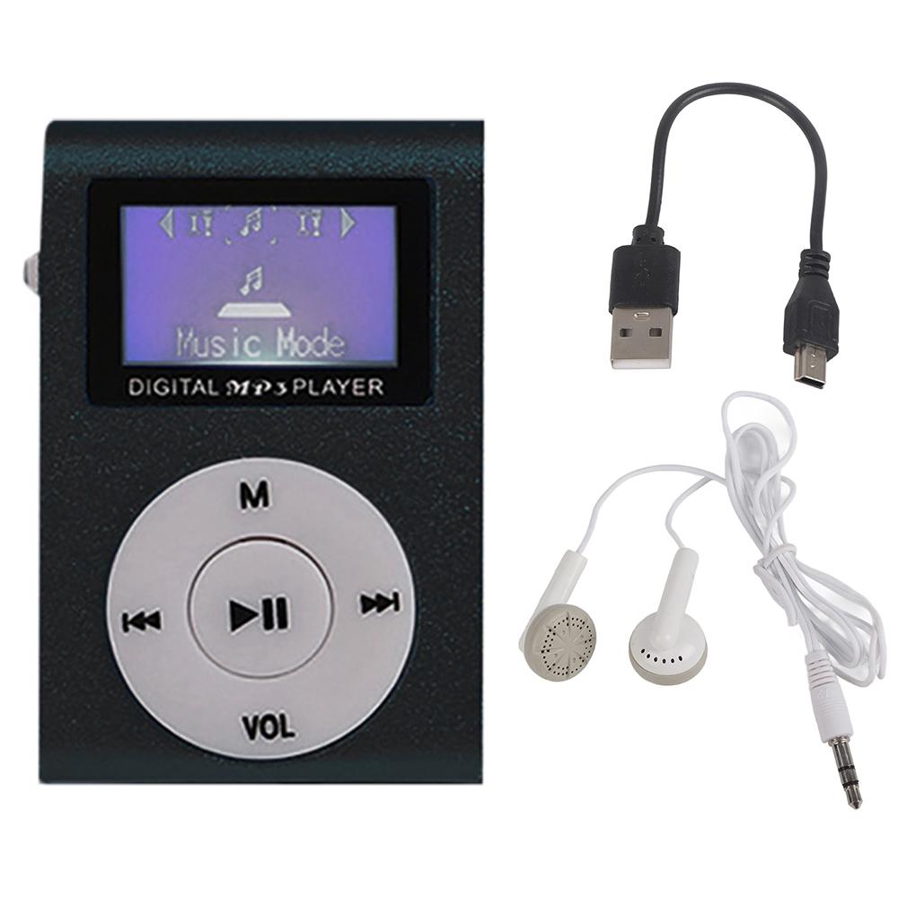 V562-F1020356750DBT-202508291120-00 Metal Mini Mp3 Player + Earphones & Cable - Black - Image 1