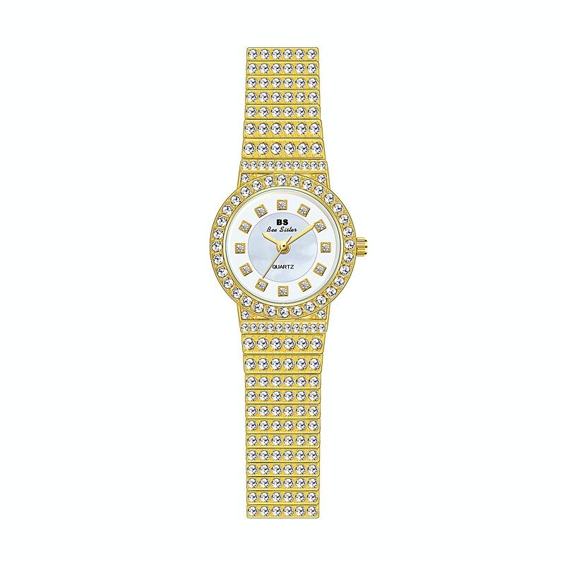 V562-F1066252060DBT-202508290745-00 Starry Diamond Chain Women Wrist Watch - Golden Scale Surface - Image 1