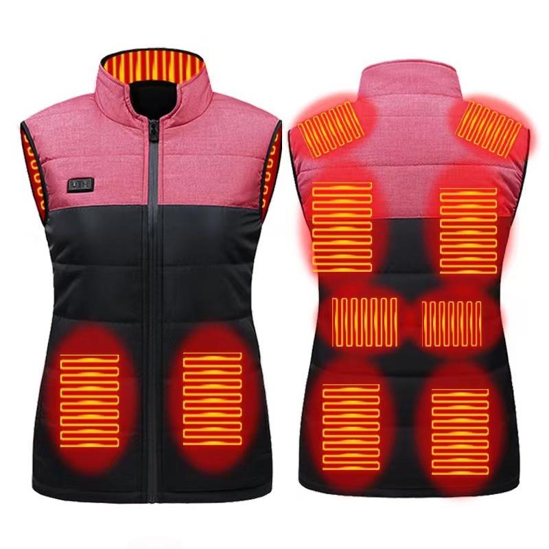 V562-F4093692060DBT-202508291316-00 Heated Vest Electric Heating 3 Constant Temperature Warm Cotton Jacket - Red-11 Zones Heating - Xl - Image 1