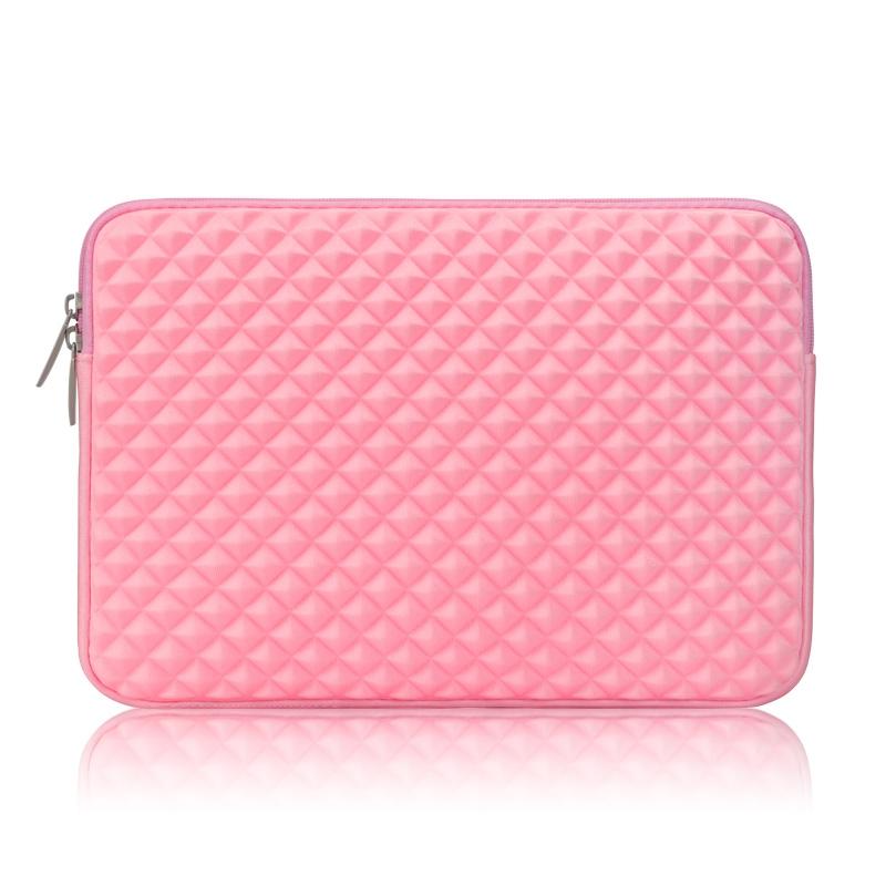 V562-F9410BL-202508290630-00 Textured Diamond Laptop Sleeve - Pink - Image 1
