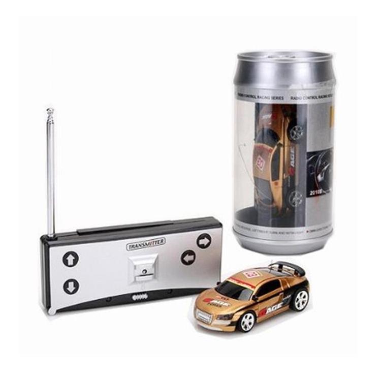 V562-G102635070DBT-202508281845-00 Mini Rc Car with Remote Control - Coke can Design - Gold - Image 1