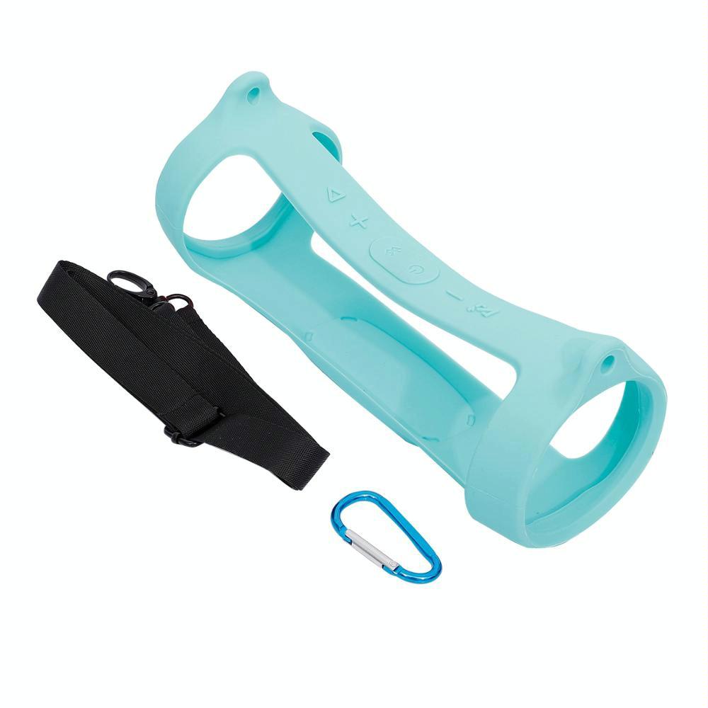 V562-G1069413850DBT-202508280703-00 Jbl Charge 4 Speaker Cover with Strap & Carabiner - Portable Silicone Protection - Mint Green - Image 1