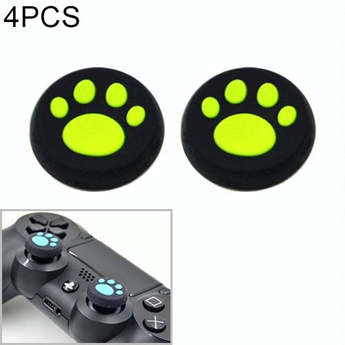 V562-G2600TN-202508281235-00 4-piece Silicone Cat Paw Gamepad Covers for Ps4 / Ps3 / Ps2 / Xbox / Wiiu - Green - Image 1