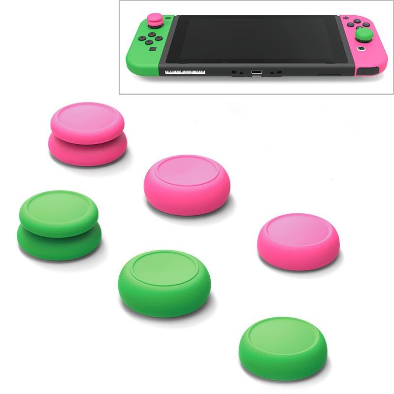 V562-GF3825TN-202508280821-00 Joycon Rocker Cap Set for Switch Gamepad - Pink Green - Image 1