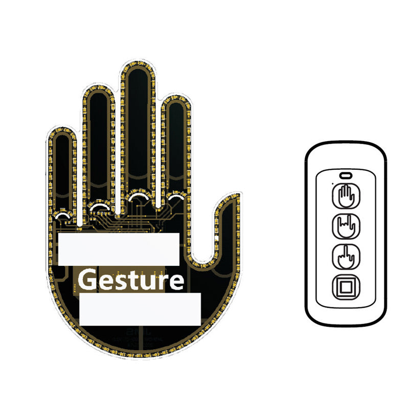 V562-GU23-TH110WOMEN-202508291420-00 Vibe Geeks Finger Gesture Vehicle Light for Road Hand Signal with Remote Control- Battery Operated - Women - Image 1