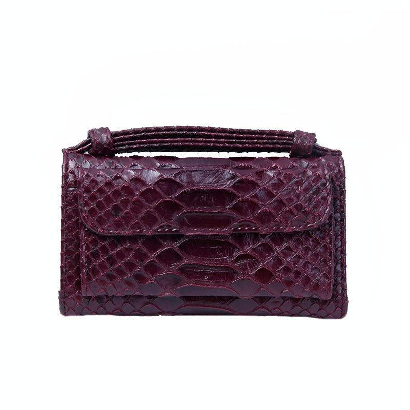 V562-H1053712750DBT-202508282246-00 Chain Crossbody Bag with Snake Texture Print - 14 Purple - Image 1
