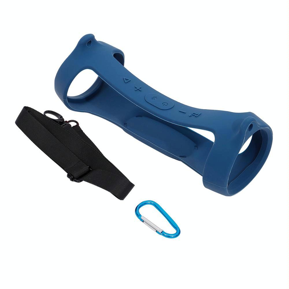 V562-H1069413850DBT-202508280710-00 Jbl Charge 4 Speaker Cover with Strap & Carabiner - Portable Silicone Protection - Navy Blue - Image 1