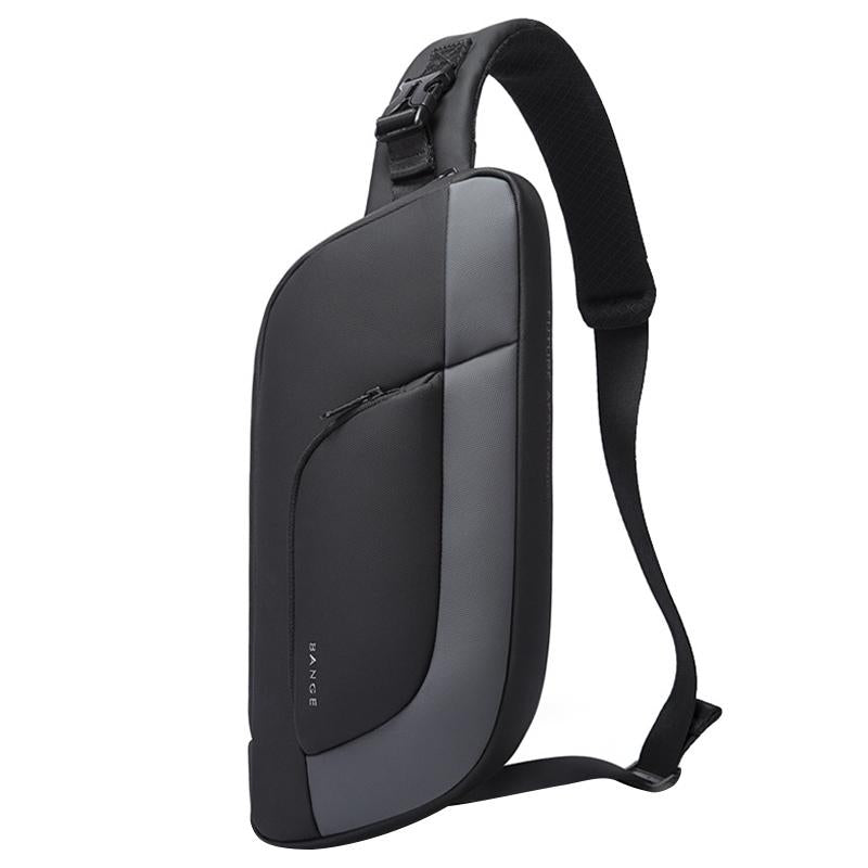 V562-H1772GO-202508282245-00 Men Microfiber Leather Crossbody Chest Bag 35 X 16 X 4Cm Versatile And Durable - Grey - Image 1