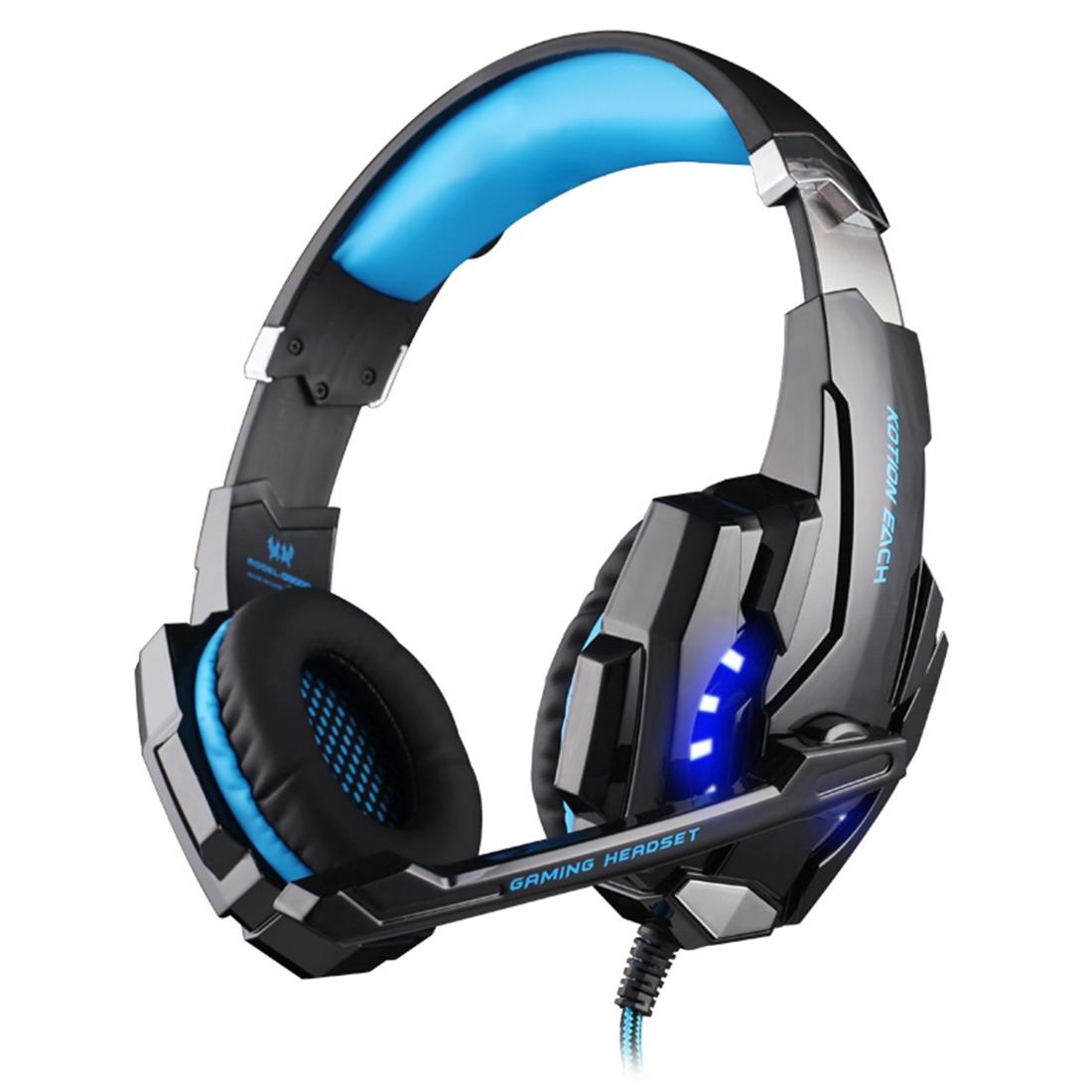 V562-L3110CP-202508292121-00 3.5Mm Gaming Headset With Mic & Led For Laptop / Phone - Blue Black - Image 1