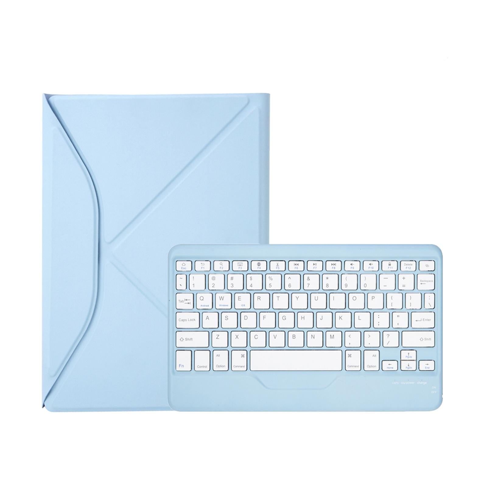 V562-LS4830ORPI-202508290235-00 Bluetooth Keyboard Leather Tablet Case With Pen Slot - Sky Blue - Image 1