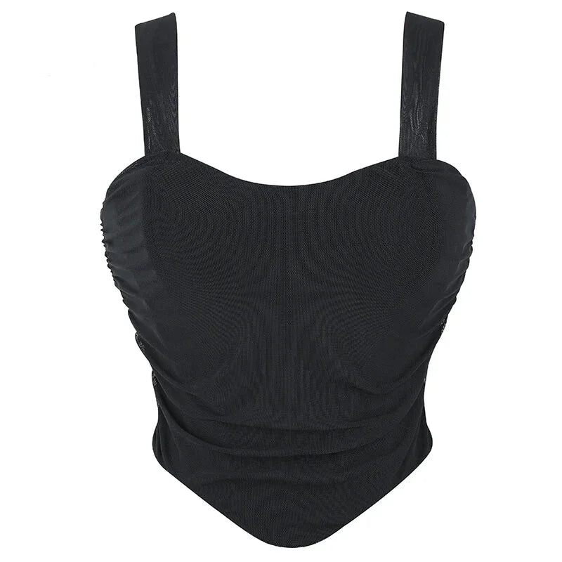 V562-OBBPBBLOIIXOXITA-3-202508291940-00 Mesh Bustier Strapless Shapewear With Lace-Up Ruched Hem - L - Image 1