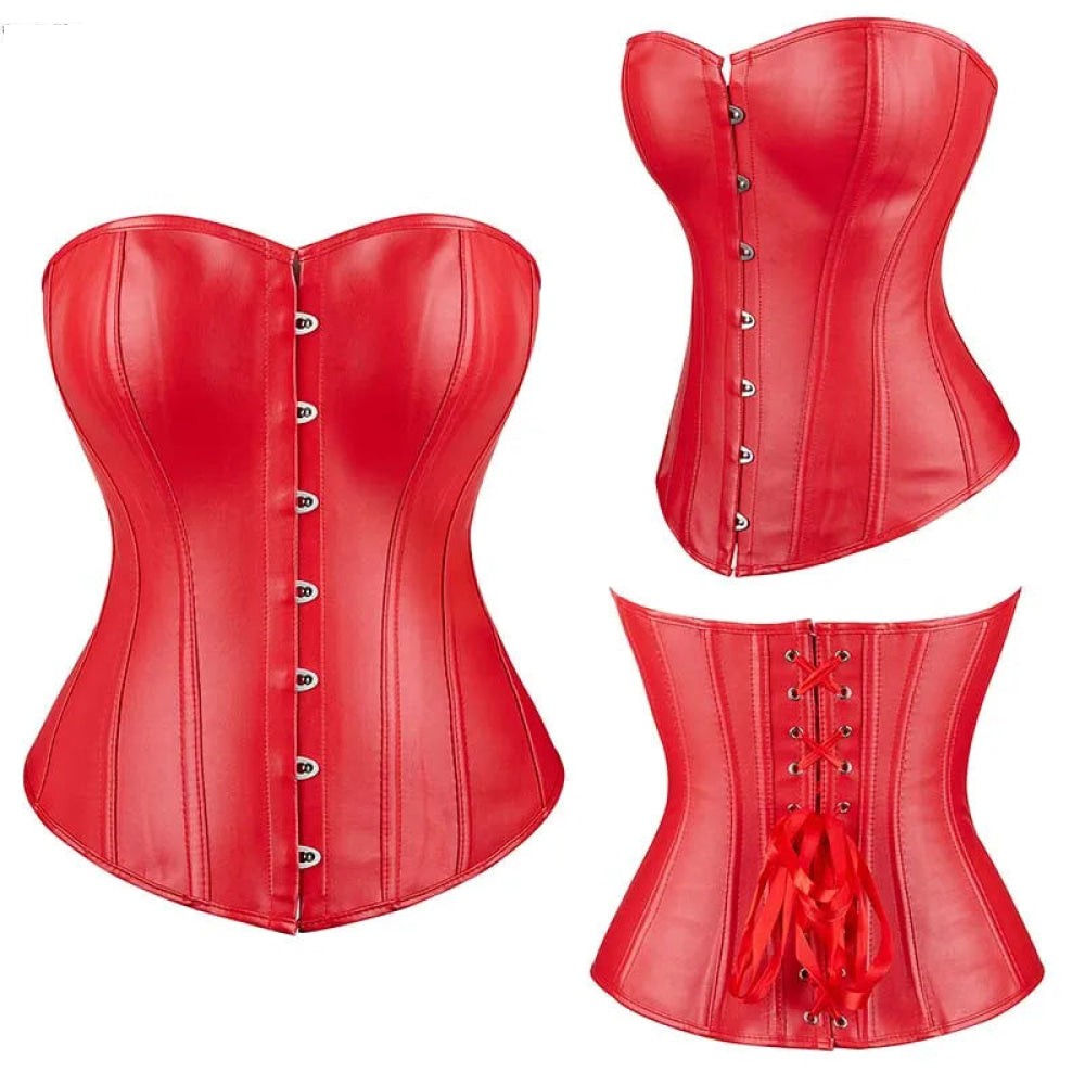 V562-OBBPBBNLOIXAPBIA-3-202508291853-00 Steampunk Plus Size Slimming Body Shapewear Corset Red / Black - Red - Xxl - Image 1