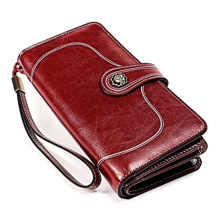 V562-R0122BCC-202508281531-00 Women Rfid Wallet with Card Slots - Compact Design - Red - Image 1