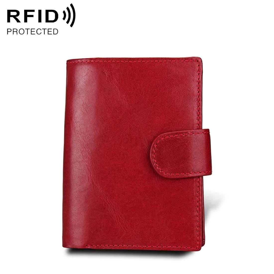 V562-R6413BCC-202508282325-00 Men Rfid Leather Passport Wallet - Compact & Secure - Red - Image 1