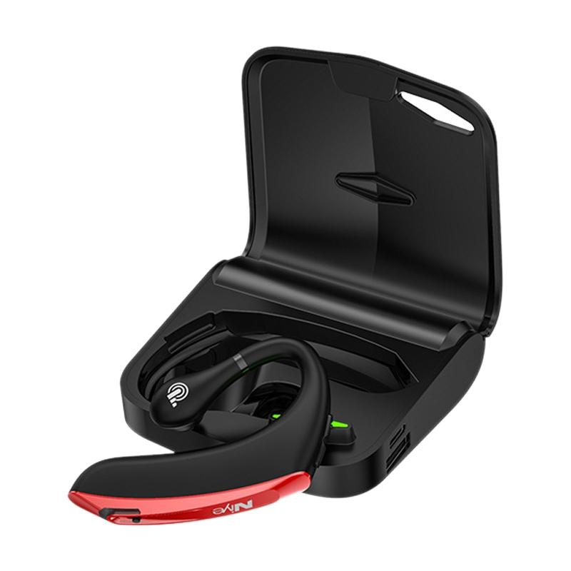 V562-R8490D6PI-202508281616-00 Wireless Bluetooth 5.0 Earphones with Charging Box - Universal Hanging Ear Style for Business and Sports - Red - Image 1