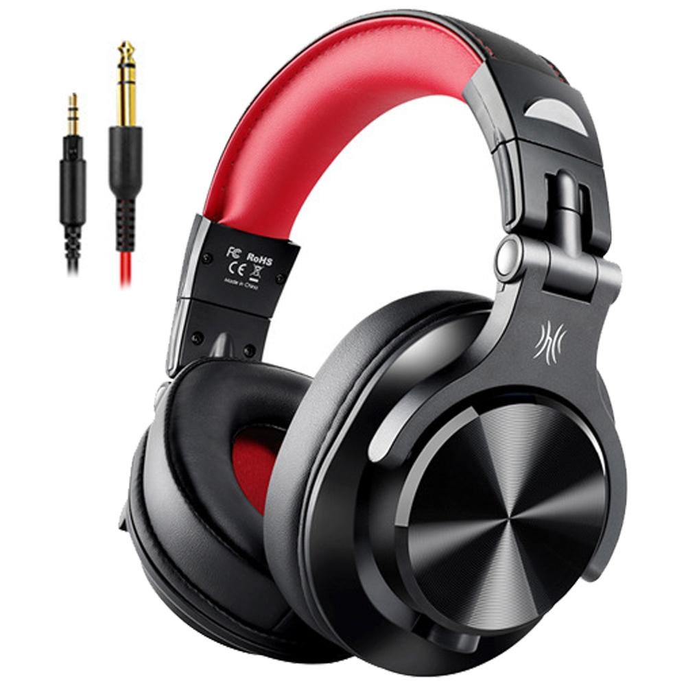 V562-RB0851CP-202508280106-00 Head-Mounted Wired Headphone With Noise Reduction & Mic Black / Red - Image 1