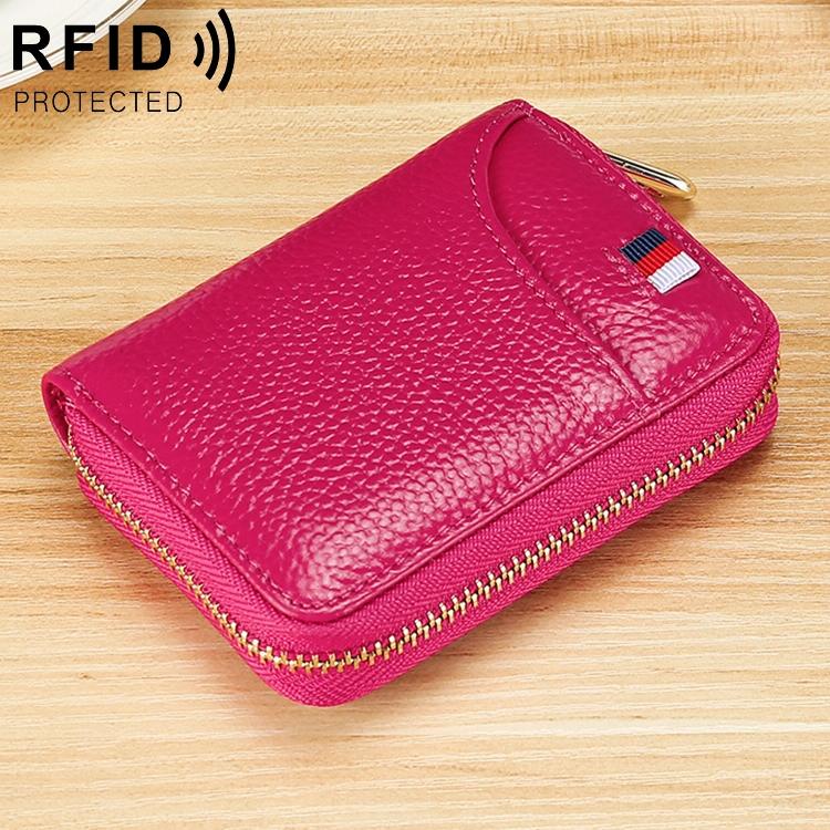 V562-RR4122BCC-202508281046-00 Multi Card Rfid Ladies Wallet - Rose Red - Image 1