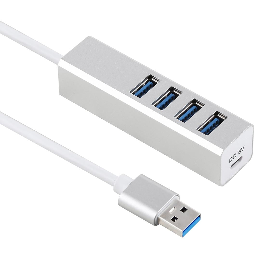 V562-S0420CP-202508280825-00 4-Port Usb 3.0 Hub 5Gbps Super Speed Self / Bus Powered Silver - Image 1