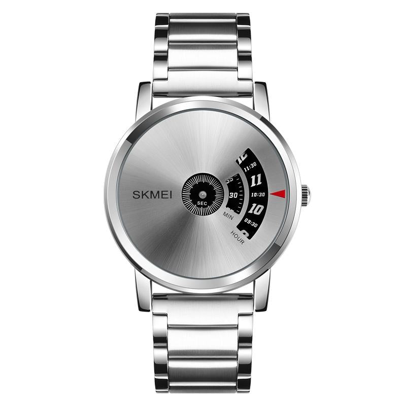 V562-S3106AW-202508290740-00 Stylish 30m Waterproof Quartz Watch with Stainless Steel Band - Silver - Image 1