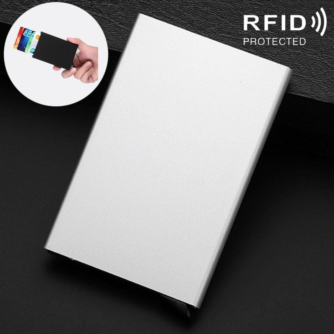 V562-W1816CH-202508290840-00 Stainless Steel Pu Business Card Holder Antimagnetic 10X6.2X0.8Cm - White - Image 1