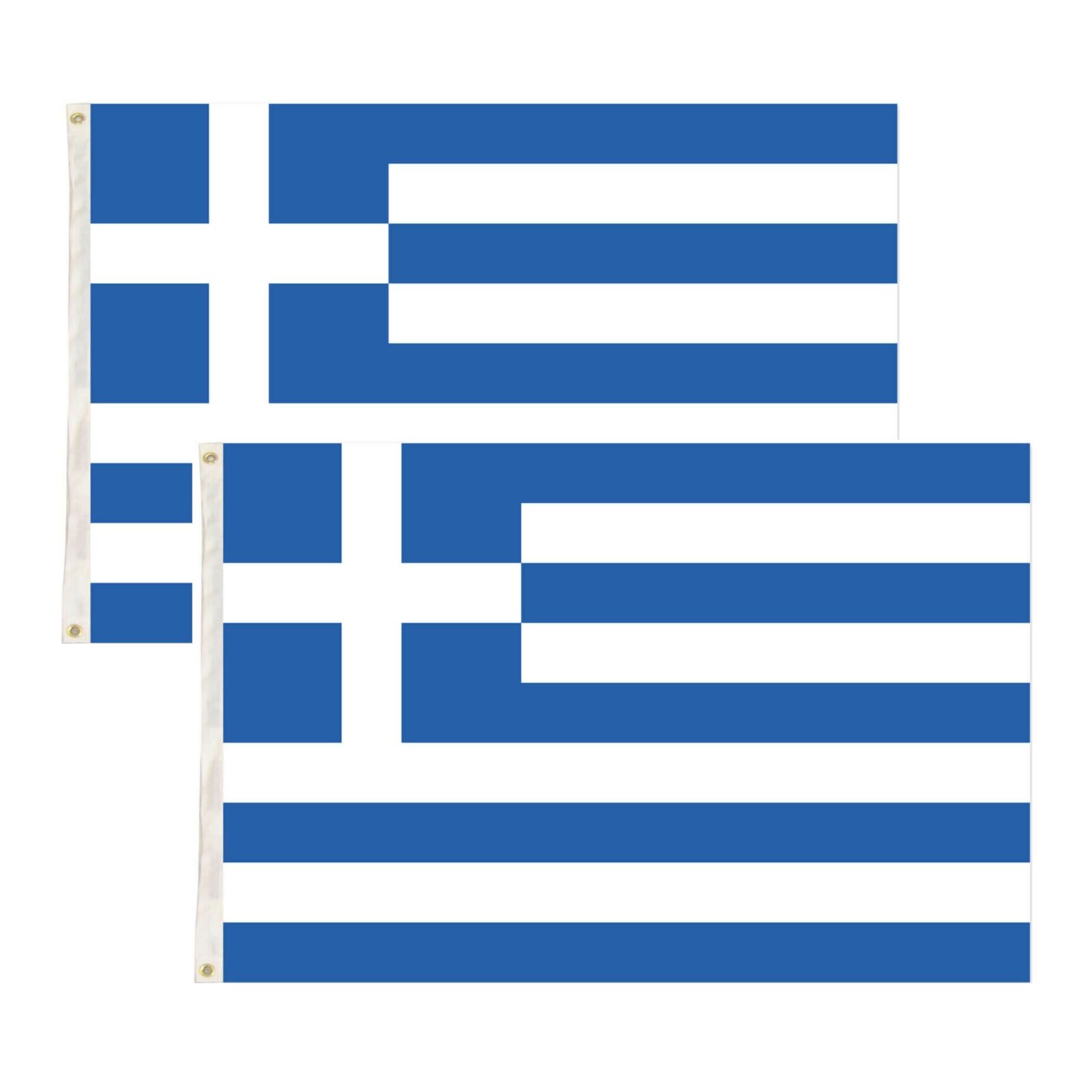 V563-13277_2X-202509120853-00 2x Greece Country Flags Greek Heavy Duty National Olympics Europe - 150cm x 90cm - Image 1