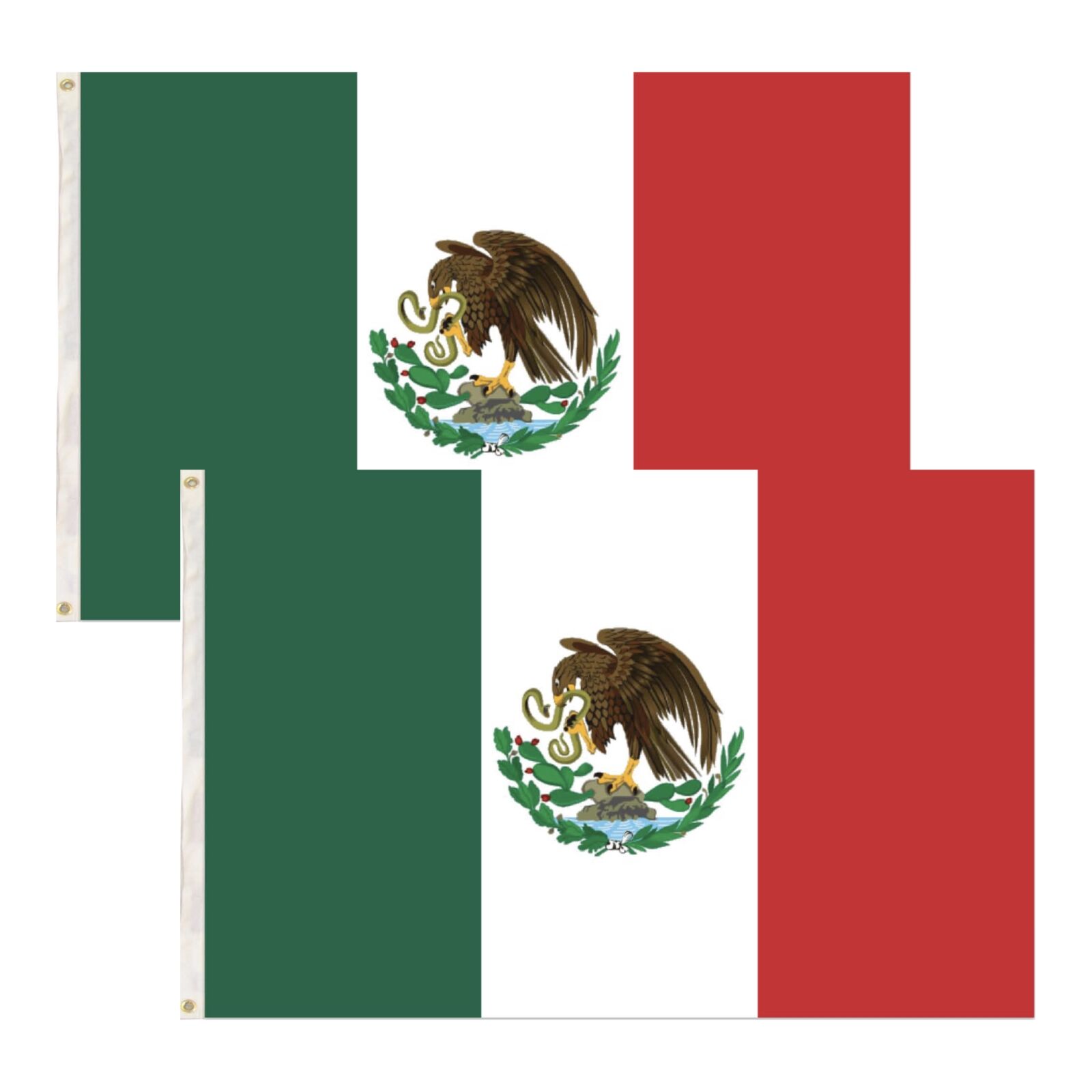 V563-13285_2X-202509120853-00 2x Mexico Mexican Country Flags Heavy Duty Outdoor - 150cm x 90cm - Image 1