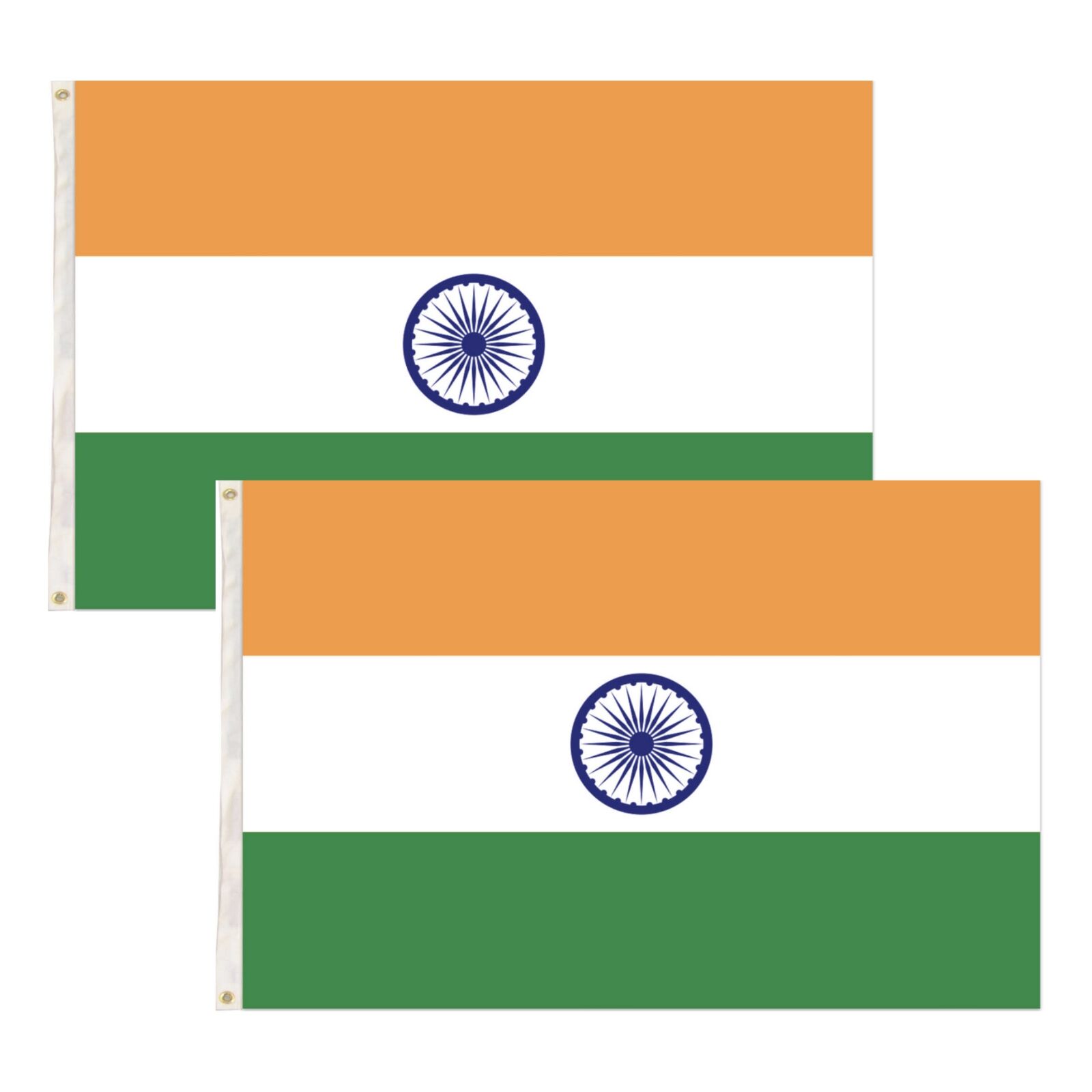 V563-13287_2X-202509120853-00 2x India Country Flags Indian Heavy Duty National Cricket Diwali Divali - 150cm x 90cm - Image 1