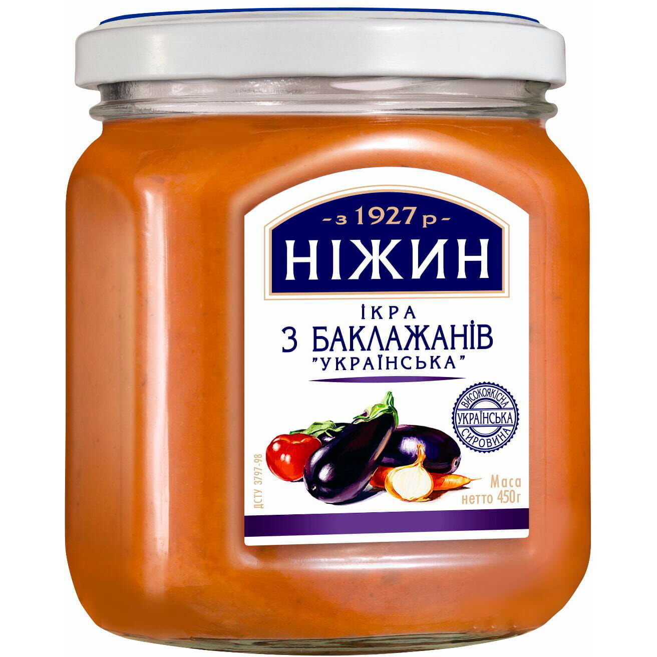 V563-4823006802135-202508190815-00 450g Ukrainian Roasted Eggplant Caviar Paste Spread Baklazhanovaya Ikra - Image 1