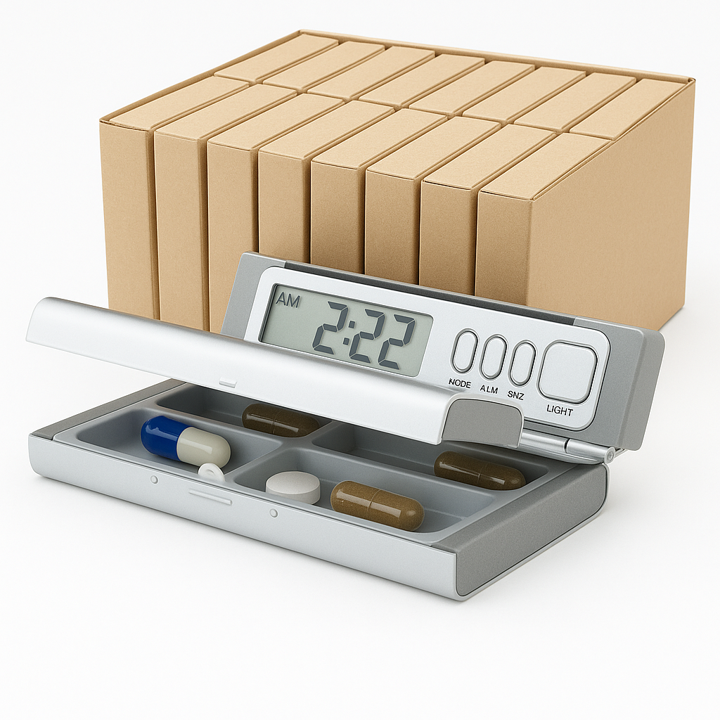 V563-63_503-15PCS-202508190815-00 15x TravelPal Pill Box Dispenser Case Medicine Tablet Travel Organizer w/ Alarm - Image 1