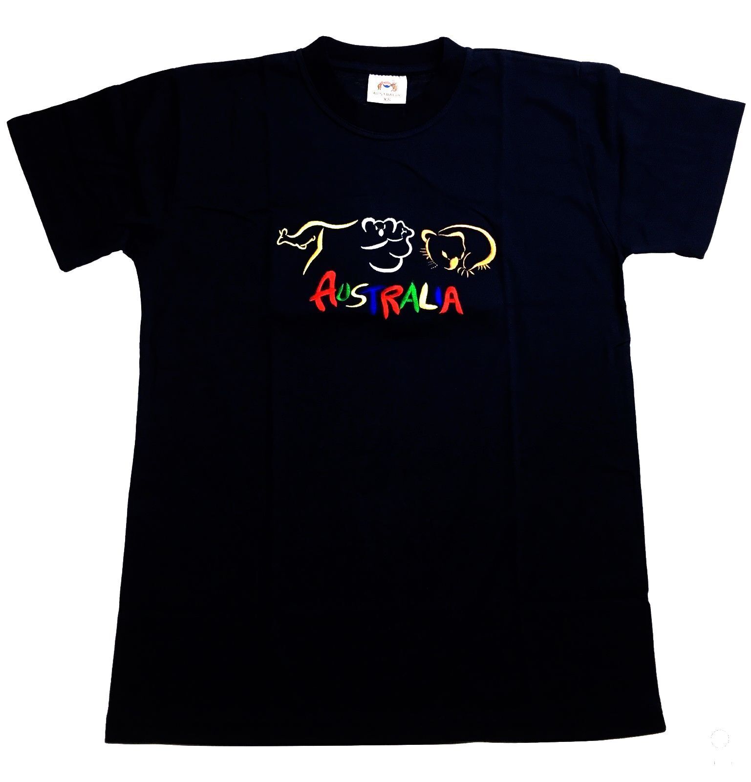 V563-ET1-BLK-S-202508190825-00 Adult Australia T Shirt Kangaroo Koala 100% Cotton Souvenir Tee Top - Black - S - Image 1