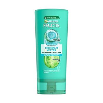 V604-122797-202508280135-00 Garnier Fructis Coconut Water Conditioner 315ml for Oily Roots, Dry Ends - Image 1