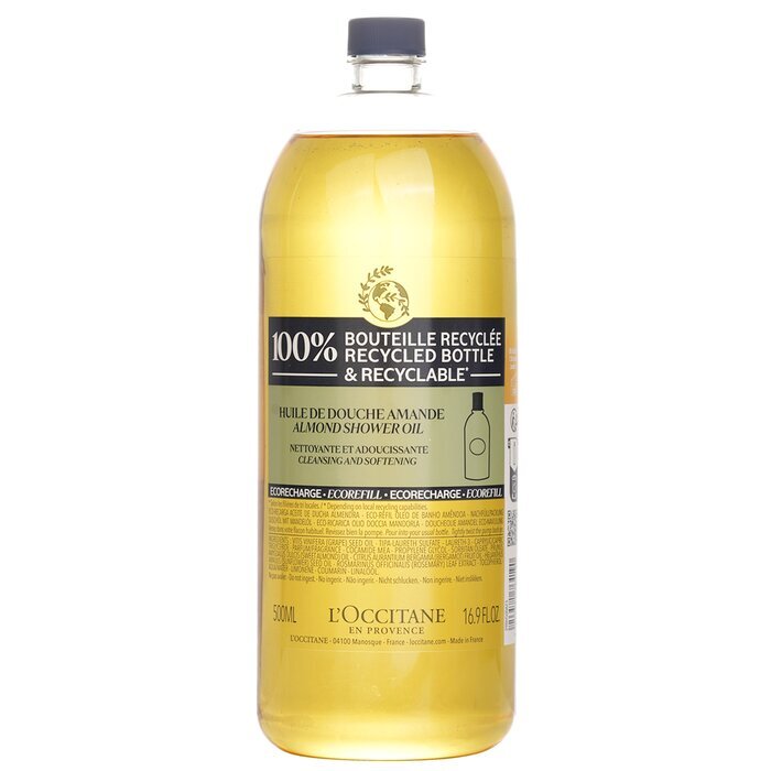 V604-322824-202508272327-00 L'Occitane Almond Cleansing & Softening Shower Oil (Eco-Refill) 500ml/16.9oz - Image 1