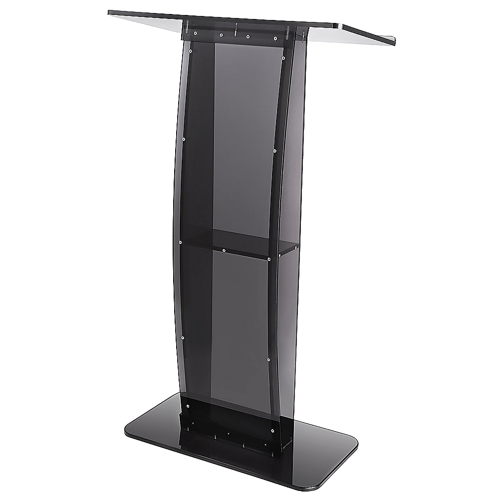 V63-931381-202508142010-00 120cm Acrylic Podium Stand Black - Image 1