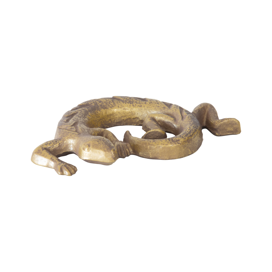 V637-06956GCK-202508251435-00 Curled Up Gecko Paperweight Decor 17cm - Image 1
