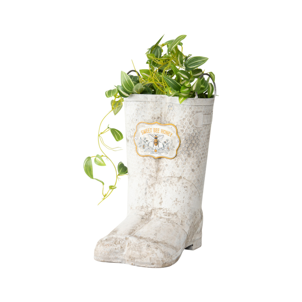 V637-11029GUM-202508251440-00 Distressed Gumboots Planter 31cm - Image 1
