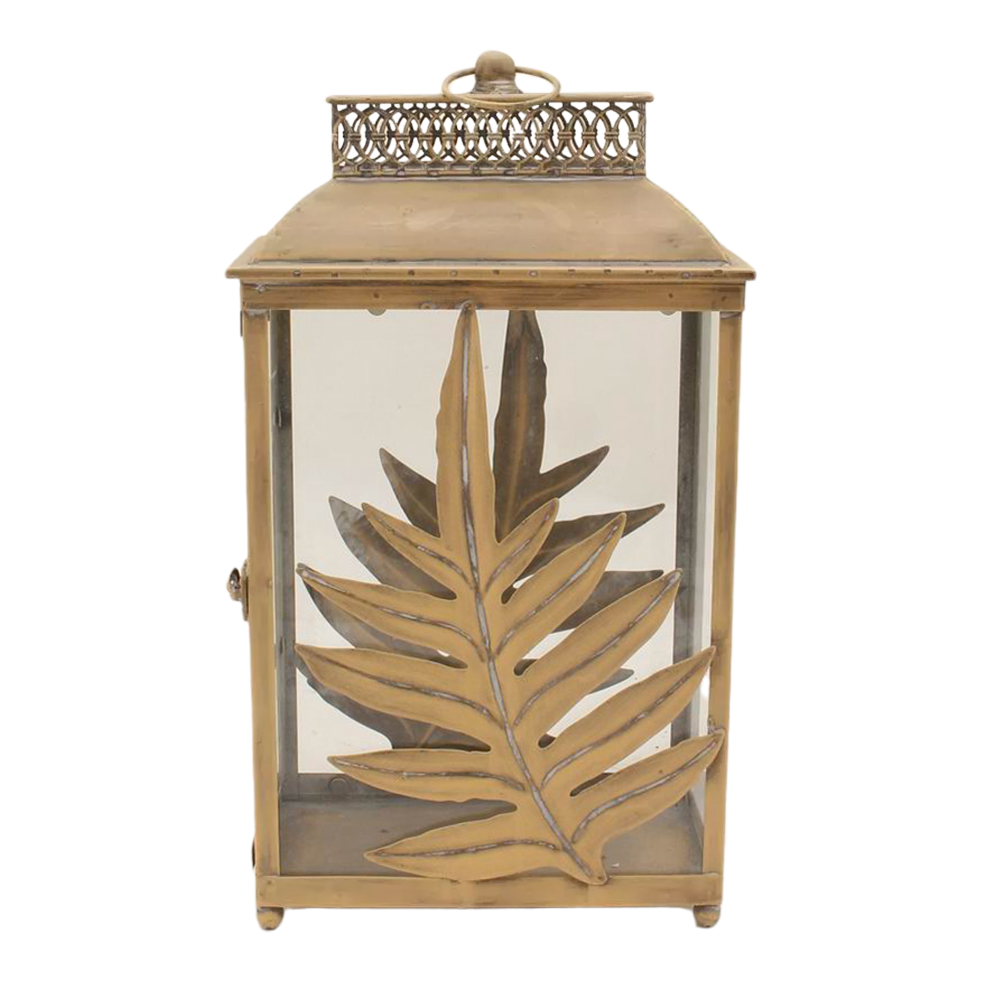 V637-19687LTN-202508251235-00 Lustre Leaf Lantern 44cm - Image 1