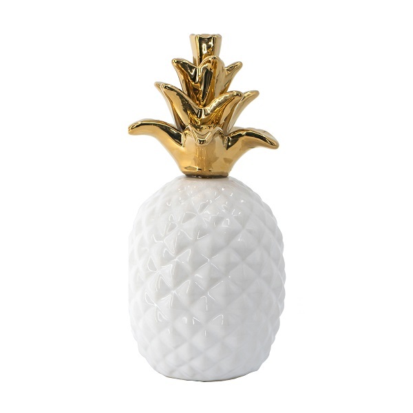 V637-20840-202508251230-00 White Pineapple Ornament 17cm - Image 1