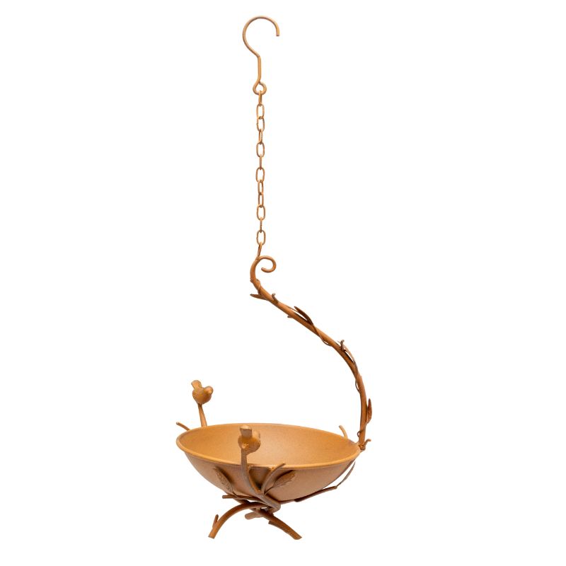 V637-27617BRD-202508251345-00 Hanging Birdfeeder On Branch w 2 Birds 51cm - Image 1