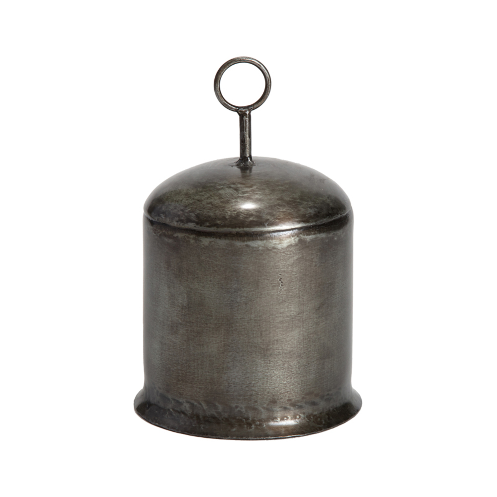V637-59078BEL-202508251811-00 Antique Silver Vintage Metal Bell 17cm - Image 1