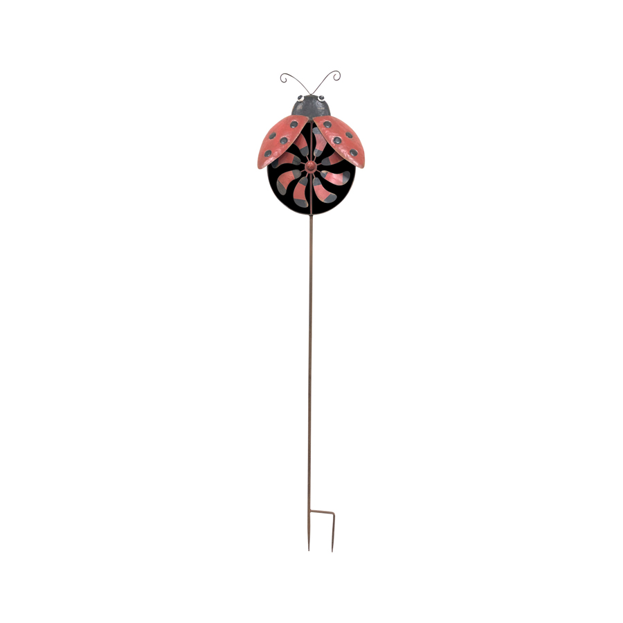 V637-71446SPN-202508251920-00 Ladybird Wind Spinner on Stake 150cm - Image 1