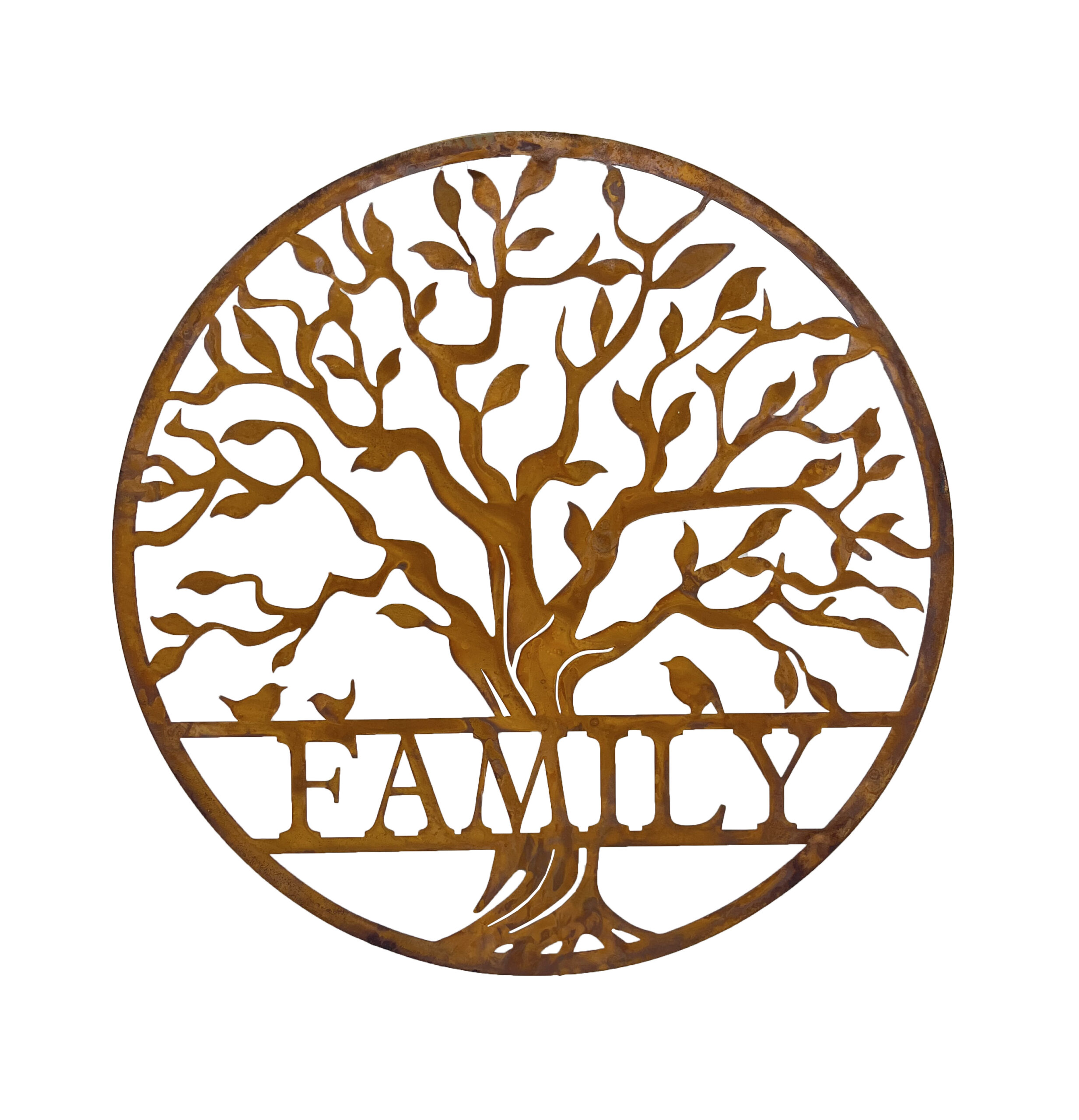 V637-71642FAM-202508251940-00 Laser Cut Round Family Tree Of Life Wall Art 50x50cm - Image 1