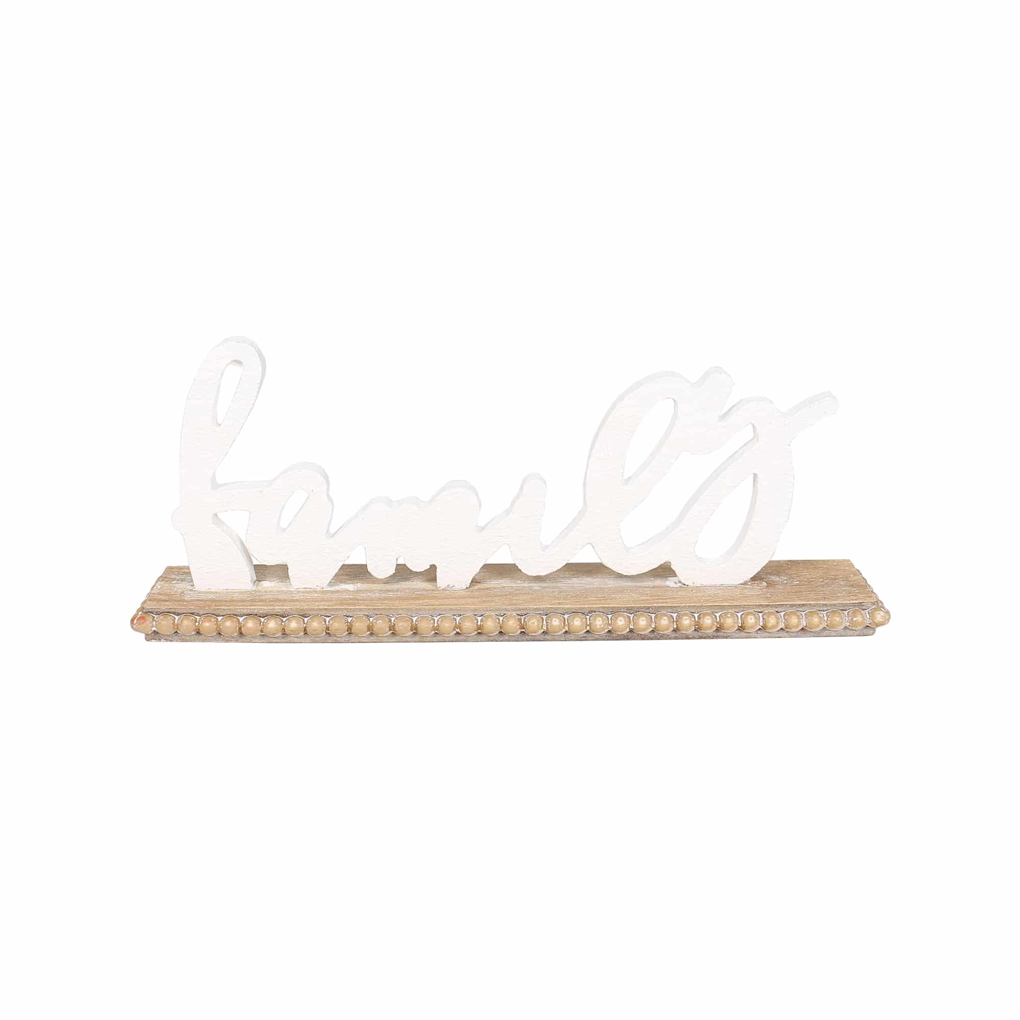 V637-91234FAM-202508251730-00 Family' On Wood Base 31cm - Image 1