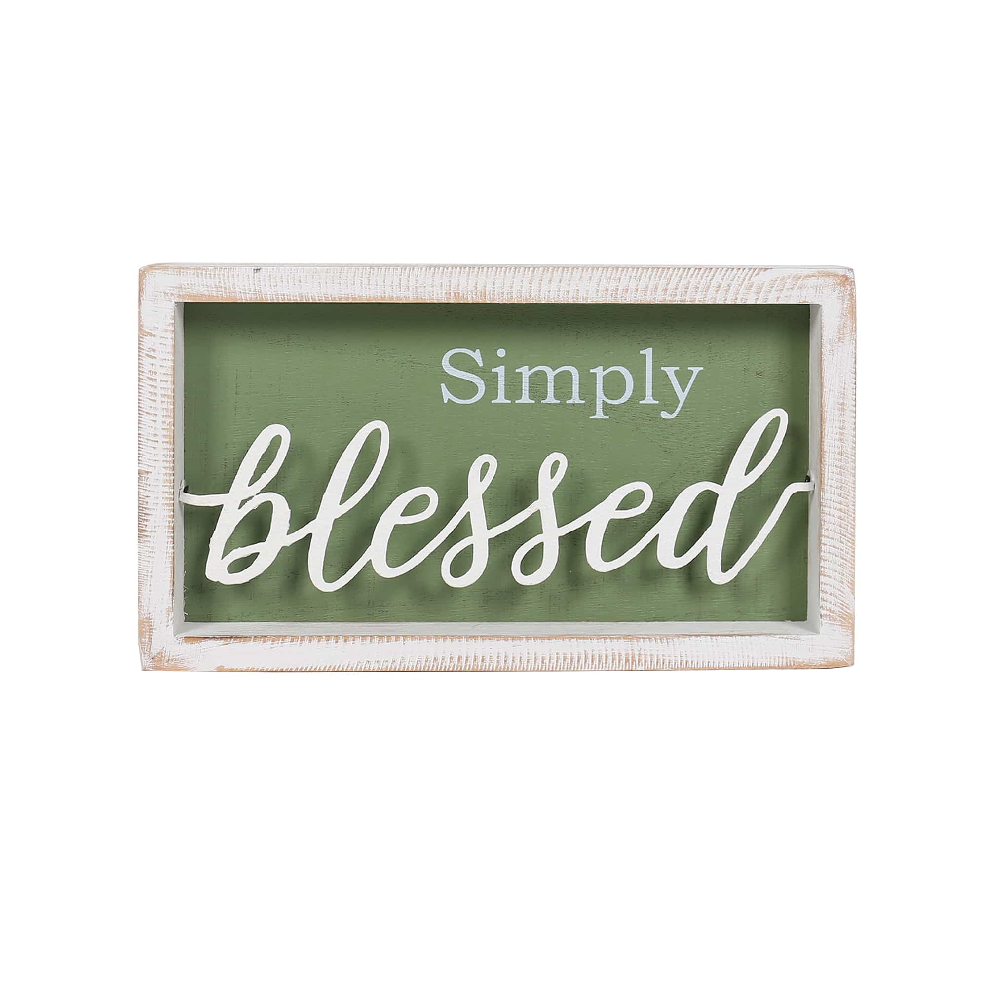 V637-91235BLS-202508251730-00 Simply Blessed 3D Plaque Wall Art in Shadow Box Frame 28cm - Image 1