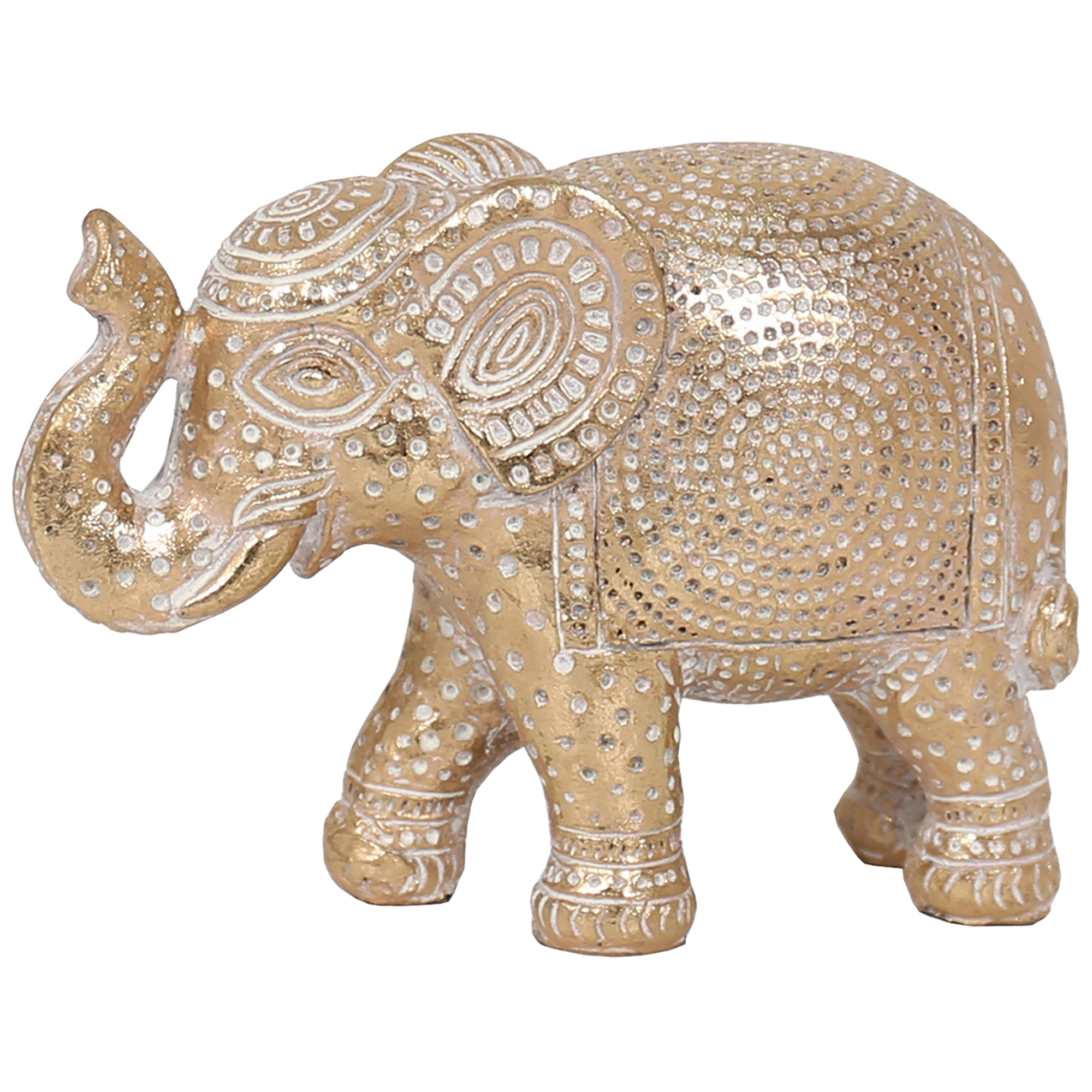 V637-92112ELE-202508251840-00 Ornate Gold Elephant 11cm - Image 1